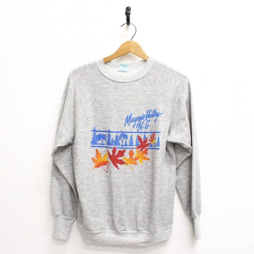 Vintage Maggie Valley North Carolina Fall Leaves Sweatshirt Medium